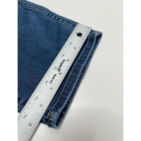 J. Crew High Waisted Vintage Straight Jeans Cropped Denim Blue Women's Size 32 - Picture 9 of 9